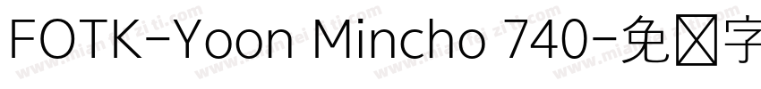 FOTK-Yoon Mincho 740字体转换
